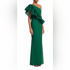 Chiara Boni One Shoulder Green Dress